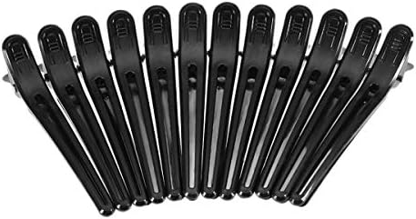 12Pcs Black Hair Clips Plastic Hair Clamps for Hairdressing Cutting Styling Salon Hair Tools DIY Accessories Hairpin