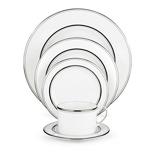 Kate Spade New York Library Lane Platinum Dinnerware 5 Piece Place Setting