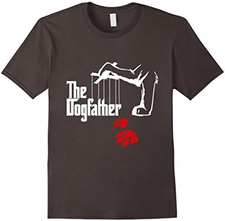 Mens The Dogfather Funny T-Shirt Cool Father's Day Gift Large Asphalt