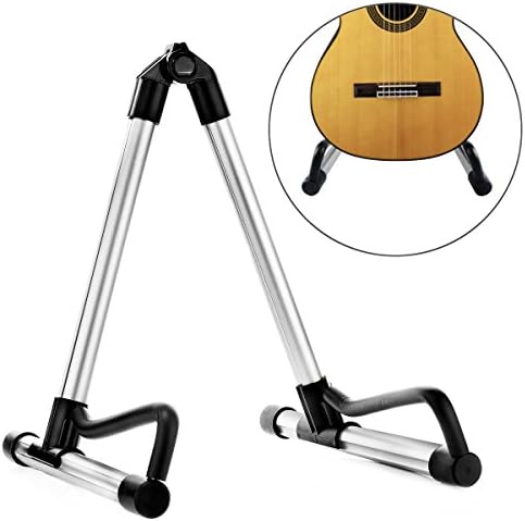 Up Guitar Stand | Hefty Lightweight Detachable Dismantle Portable Guitar Stand with Secure Stable EVA Pad Cushion | Universal A-Frame Shape for Acoustic Electric Instrument Bass Violin Banjo | 1062