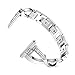 Sankel Bling Bands Compatible for Samsung Galaxy Watch 7 6 5 4 Band 40mm 44mm, Galaxy Watch 5 Pro 45mm/6 4 Classic 42mm 46mm 43mm 47mm/Active 2, 20mm Stylish Metal Wristband Women (Silver)