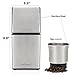 Brewberry Elite Series Electric Coffee Grinder, Espresso and Coffee Mill, Grinds Seeds, Spices, Coffee Beans, Nuts, Herbs and Beans, 2 High Precision Blades and 2 Removable Stainless Steel Cups