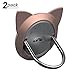 Cat Ring Phone Holder, Phone Ring for Magnetic Car Mount, 360 Rotation Cute Finger Ring Stand Grip Loop Kickstand for iPhone X 8 7 6s, Galaxy S7 S8 S9 and More (Pack of 2, Rose Gold)