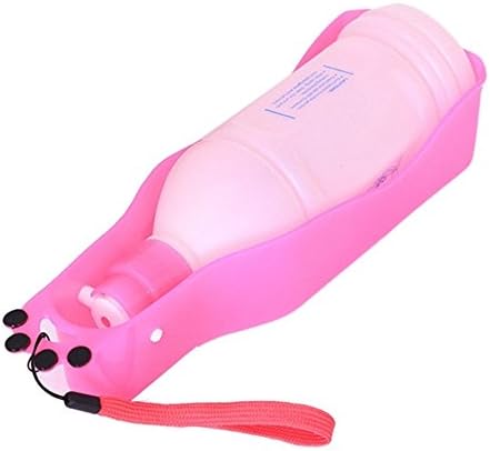Portable Pet Dog Cat Travel Water Drink Bottle Bowl Dispenser Feeder Plastic Foldable Pet Dog Cat Travel Water Drinking Fountain pink
