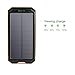 Solar Charger,Dizaul 5000mAh Portable Solar Power Bank Waterproof/Shockproof/Dustproof Dual USB Battery Bank for cell phone,iPhone,Samsung,Android phones,Windows phones,GoPro Camera,GPS and More