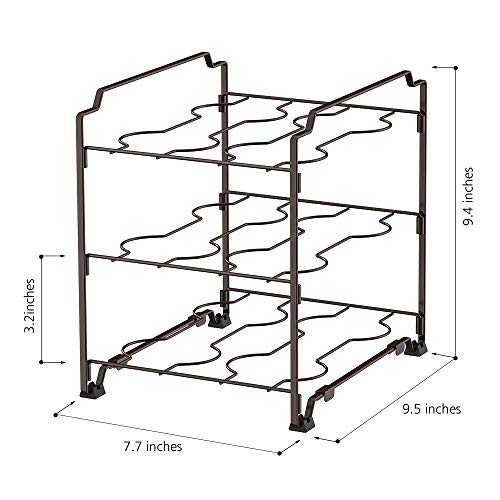 3Tier Kitchen Wrap Organizer Rack，Stackable Kitchen and