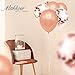 Makkow Rose Gold Balloons - Confetti & Latex Balloons (32 pcs) 12 inch Premium Party Balloons for Bridal Shower Decorations Wedding Birthday Decorations, Balloons for Party ! 2 pcs Ribbon included