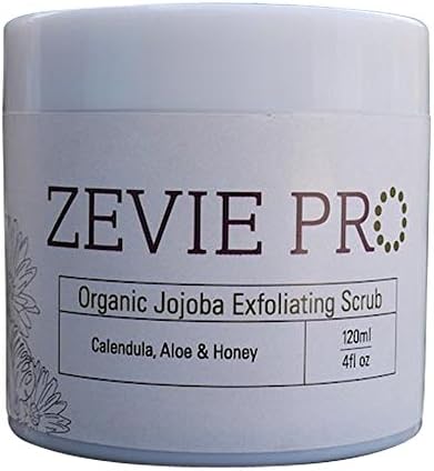 Best NEW Certified Organic Jojoba Exfoliating Face Scrub 4 oz Mud Mask Exfoliate &amp; Deep Pore Cleanser - Skin Moisturizer &amp; Hydrator - Shea Butter, Cocoa Butter &amp; Jojoba Seed Oil - Nourishes &amp; soothes