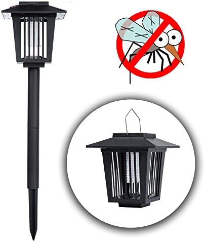 Solar Powered Bug Zapper Light, Kpest Solar Mosquito Killer Insect Killer Indoor Outdoor Fly Pest Trap Lamp Portable Garden Lawn Light For Residential, Commercial and Industrial Use
