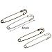 Safety Pins DIY Knit Sewing Tool - Heavy Duty Strong 3 Inch 6 One PVC Pack Steel Metal Spring Lock Pin Fastener for Scarf Poncho Cape Brooches Clothes Stole Quilting Blankets Kilts Crafts