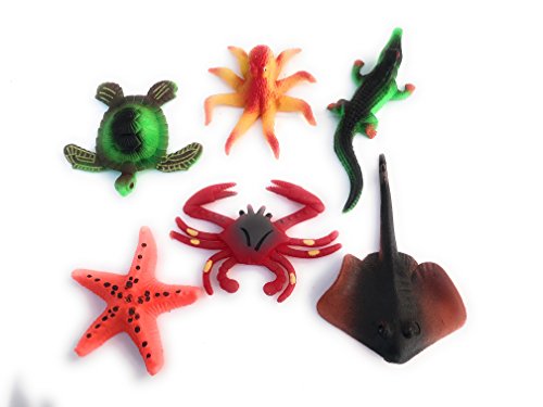 Path13 Magic Mega Megga Grow 600% Growth Aquatic Sea Beach Ocean Marine Creatures Animals Toys Bundle Value Pack (6 Pack)