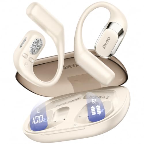OHAYO Open Ear Headphones with Bluetooth 5.4 Beige