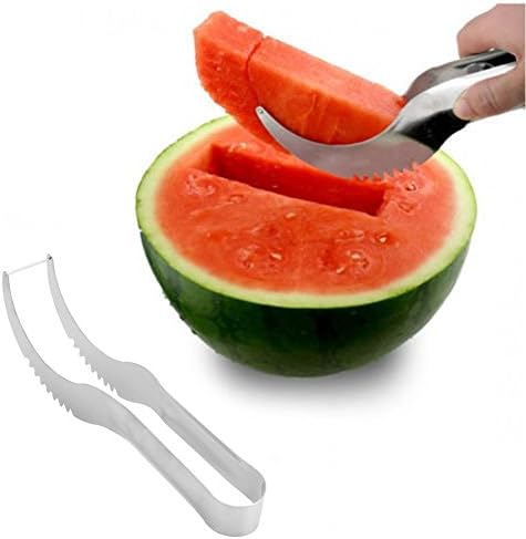 Dolwis Store Stainless Steel Watermelon Melon Slicer Cutter Corer Server Splitter Cantaloupe