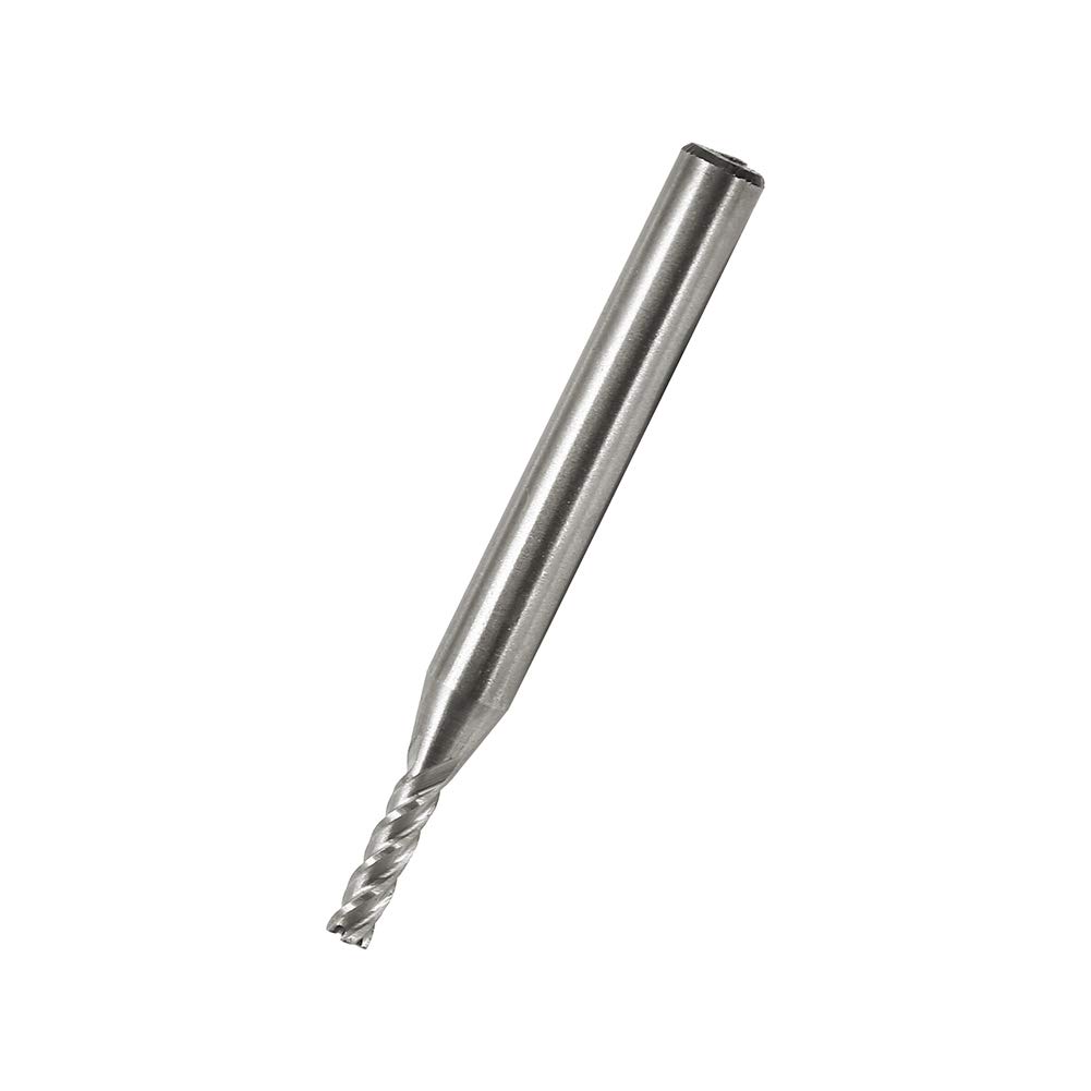 TOPINCN HSS High Speed Steel End Mill, 4 Flute, 1/8 Inch Diameter, 1/4 Inch Straight Shank, CNC Milling Machine Bit - Image 3