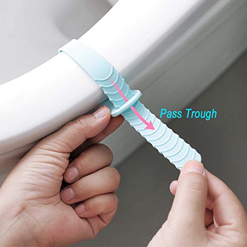 Closestool Toilet Seat Raise Lifter, 2PCS (Blue+Pink) Toilet Cover Lid Handle Clean Lift Raise | Clean Way Avoid Touching Bacterial Stains