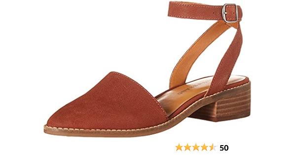 womens LINORE Flat Pump, Brandy Leather 