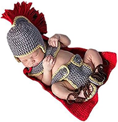 PinboNewborn Boy Baby Photography Props Knitted Army General Outfits Costume Set