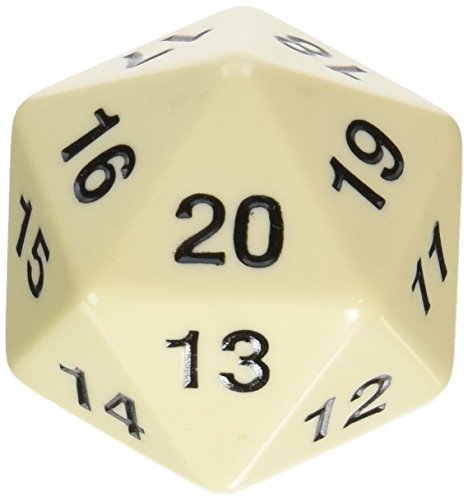 Koplow 14799 D20 Single 55 mm Countdown Ivory Bagged by Koplow Games