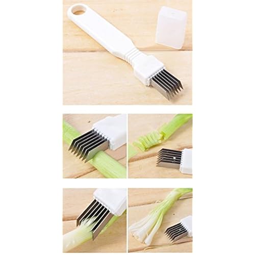 ensunpal store Tool Slice Cutlery Kitchen Onion Vegetable Cutter Sharp Scallion Cutter Shred Home & Kitchen, Kitchen & Dining, Kitchen Utensils & Gadgets, Fruit & Vegetable Tools, Corers & Pitters, Corers