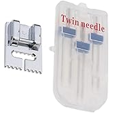 Silver Twin Stretch Machine Needle Double Twin Needles Pins Sewings Machine Double Needle for Brother Sewing Machines Domestic Sewing Machine Sewing Machine Needles