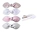 Non-Slip Alligator Hair Clips for Baby Girls – Set of 4 Faux Leather Rabbit Ear Bow Hair Accessories for Toddlers & Infants (Cactus Set)