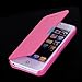 Magnetic Flip Synthetic Leather Hard Skin Pouch Wallet Case Cover for Apple iPhone 5 5S 5G Pink