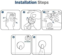 DELITON Adhesive Hooks - 4 Pack Towel/Coat Hooks