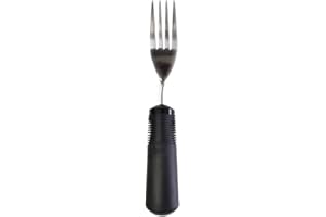 NRS HEALTHCARE Adaptive Eating Utensil. OXO Good Grips Weighted Fork is 6 oz, Bendable with Non-Slip Built Up Handle. Helpful for Parkinson s, Tremors, Spasticity, Ataxia, Stroke, Arthritis or Limited Hand Control.
