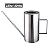 IMEEA Watering Can Stainless Steel SUS304 Long Spout Cylindrical Brushed Modern Style, 50oz/1.5L
