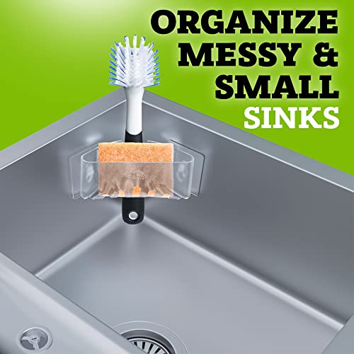 The Crown Choice Kitchen Sponge and Brush Holder Space Saving Corner