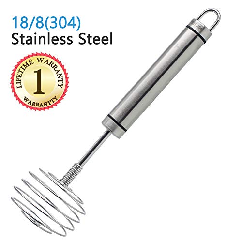 Tera [Upgraded Version] 18/8 Stainless Steel Manual Egg Whisk Hand Egg Mixer Eggbeater Blender Stirring Beater Cream Frother Flour Stirrer For Family Restaurant Kitchen
