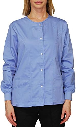 Simply Smile Stretch Twill Snap-Front Warm-Up Jacket(Plus