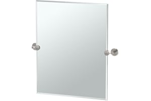 Gatco 4299SM Latitude II Rectangle Mirror, 24 H x 24 W, Satin Nickel