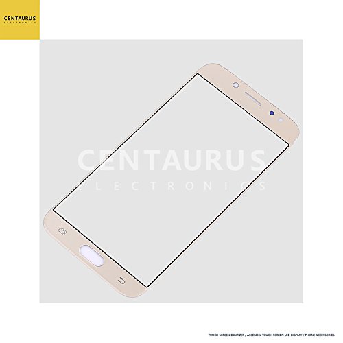 2pcs For Samsung Galaxy J7 Pro 2017 SM-J730 J730G J730GM J730DS J730F J730FM J730K Outer Touch Screen Glass Lens Panel (Not Cable and Not LCD) Replacement Parts (Gold)