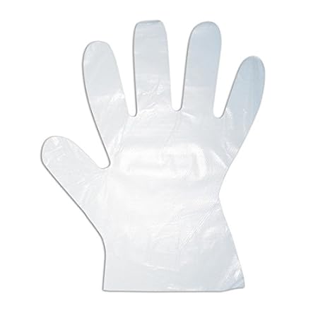 Solo Disposable Clear Plastic Gloves (Transparent, Pack of 100)