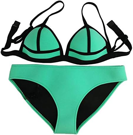 Little Hunter Sexy Women Push Up Crochet Bikini Set Girls Neoprene Swimsuit