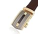 Imperial Men's Ratchet Leather Dress Belt (Gold Buckle w/Brown Leather)
