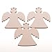Christmas Wooden Crafts Hanging Ornaments Christmas Tree Decoration Unfinished Wood Cutouts for DIY Blank Slices to Paint (10PCs Angel Style)