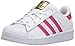 adidas Originals womens Superstar Sneaker, White/Bold Pink/White, 1 Little Kid US