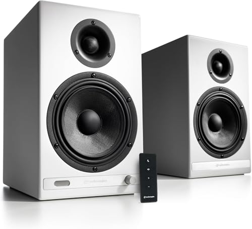 Audioengine HD6 Wireless Speakers with Bluetooth - 150W Powered Bookshelf Speakers with aptX-HD, AUX, 24-bit DAC