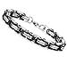 Jstyle 8mm Stainless Steel Mens Necklace Bracelet Set Byzantine Chain Black 22 inch