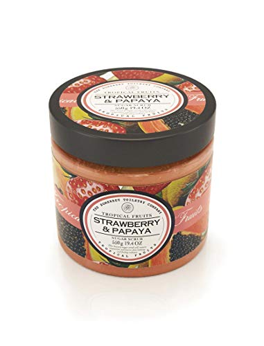Tropical Fruits - Luxury Sugar Body Scrub - Strawberry & Papaya, SLES & Paraben Free - 550 g / 19.4 oz