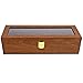 LESTAR Watch Box, Executive 6 Slots Watch Case with Valet, Glass Topped Wooden Watch Display Case Watch Organizer, Jewelry Storage Case