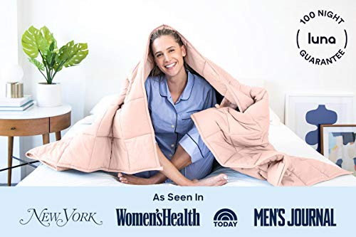 image for LUNA Weighted Blanket (15 lbs - 48x72 - Full Size) - Oeko-Tex Cooling 