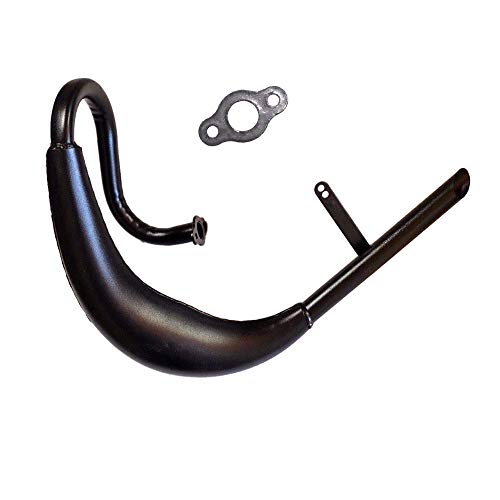 Niome Fat Belly Pipe Exhaust Muffler Black Fit For 50cc 80cc 2 Stroke Bike Gas Engine Motor Parts