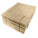 Kraft Cotton Filled Jewelry Packaging Gift Boxes #21 - Pack of 100