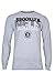 NBA Brooklyn Nets Men's T-Shirt Supreme Long Sleeve Pullover Tee Shirt, Large, Gray