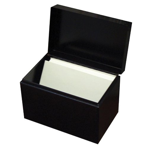 Buddy Products 4 x 6 Inch Card File, Steel, 4 x 4.5 x 6.75 Inches, Black (0446-4)
