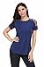Astylish Women Sexy Cold Shoulder Cut Out Blouse Casual T Shirt Tops Blue Small