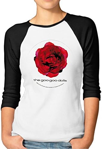3/4 Sleeve Tops Shirt Goo Goo Dolls Roses Round Women